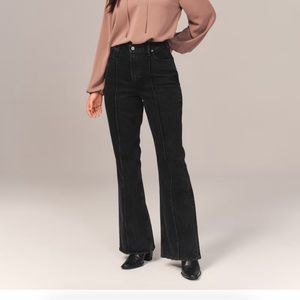 Abercrombie High Rise Vintage Flare Jeans in Black